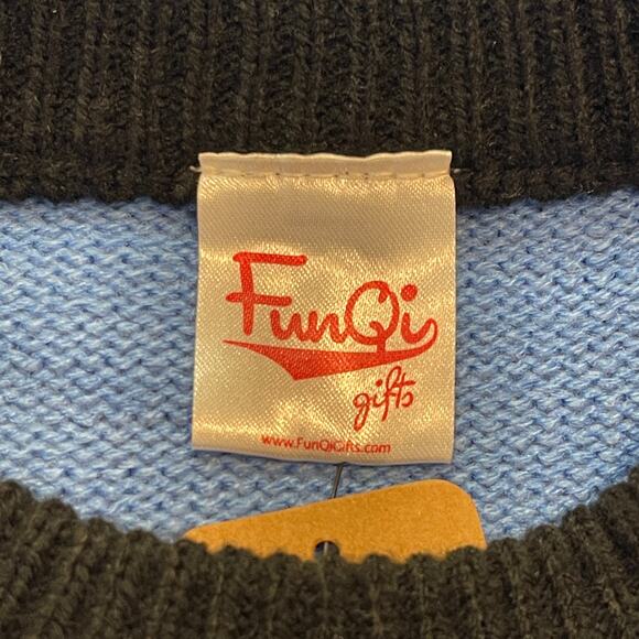 FunQi SANTA WAS HERE Drowned Cookie Ugly Christmas Sweater Size Small NWOT - Picture 3 of 4